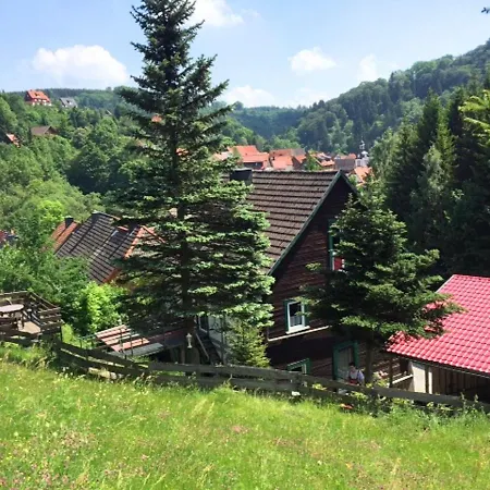 Beautiful In The Romantic Bode Gorge Directly On The Edge Of The Forest With Fireplace Hüttenrode